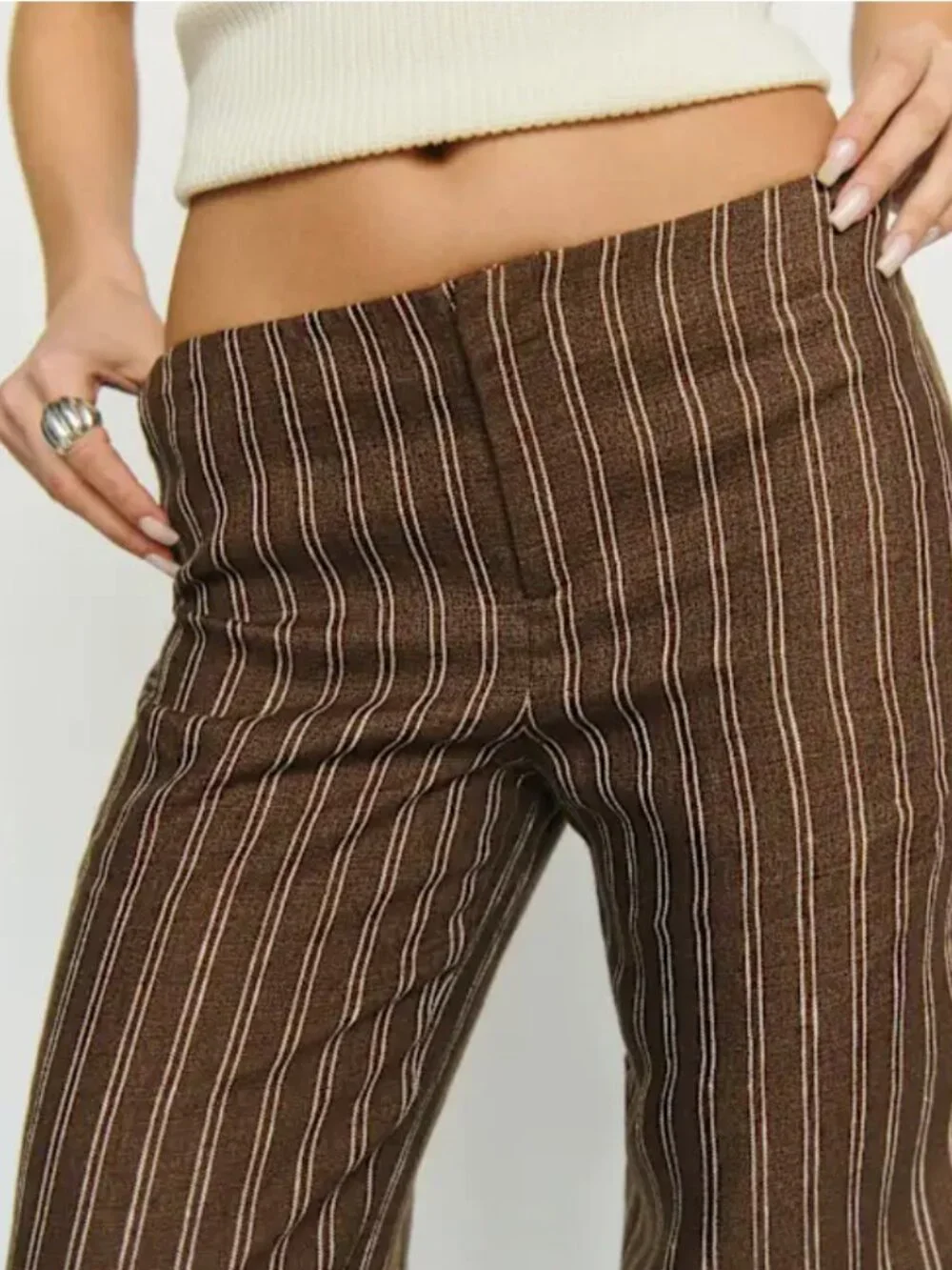 Reformation Vida Linen Low Rise Pant